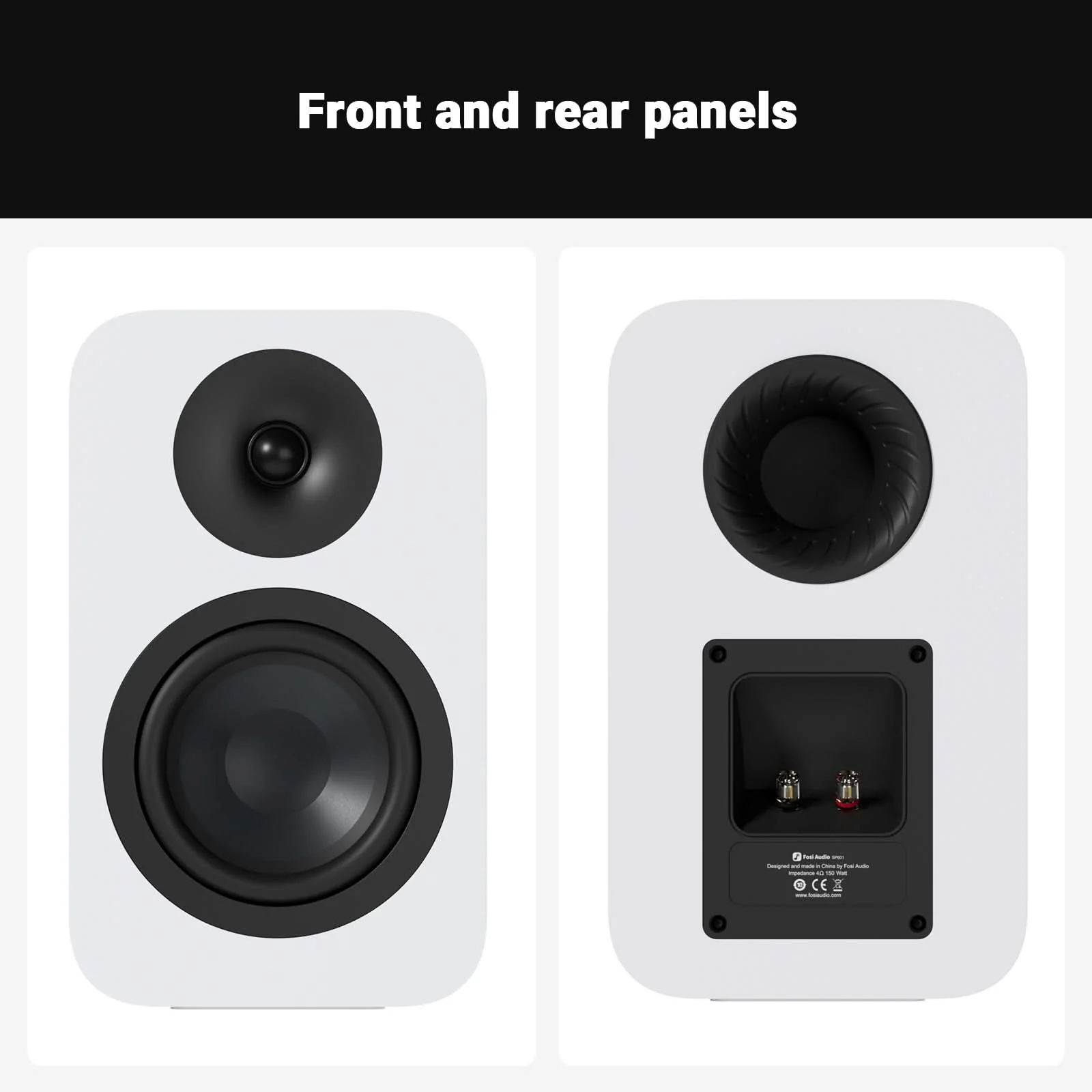 Fosi Audio SP601 Black Version Bookshelf Speakers - Image 6