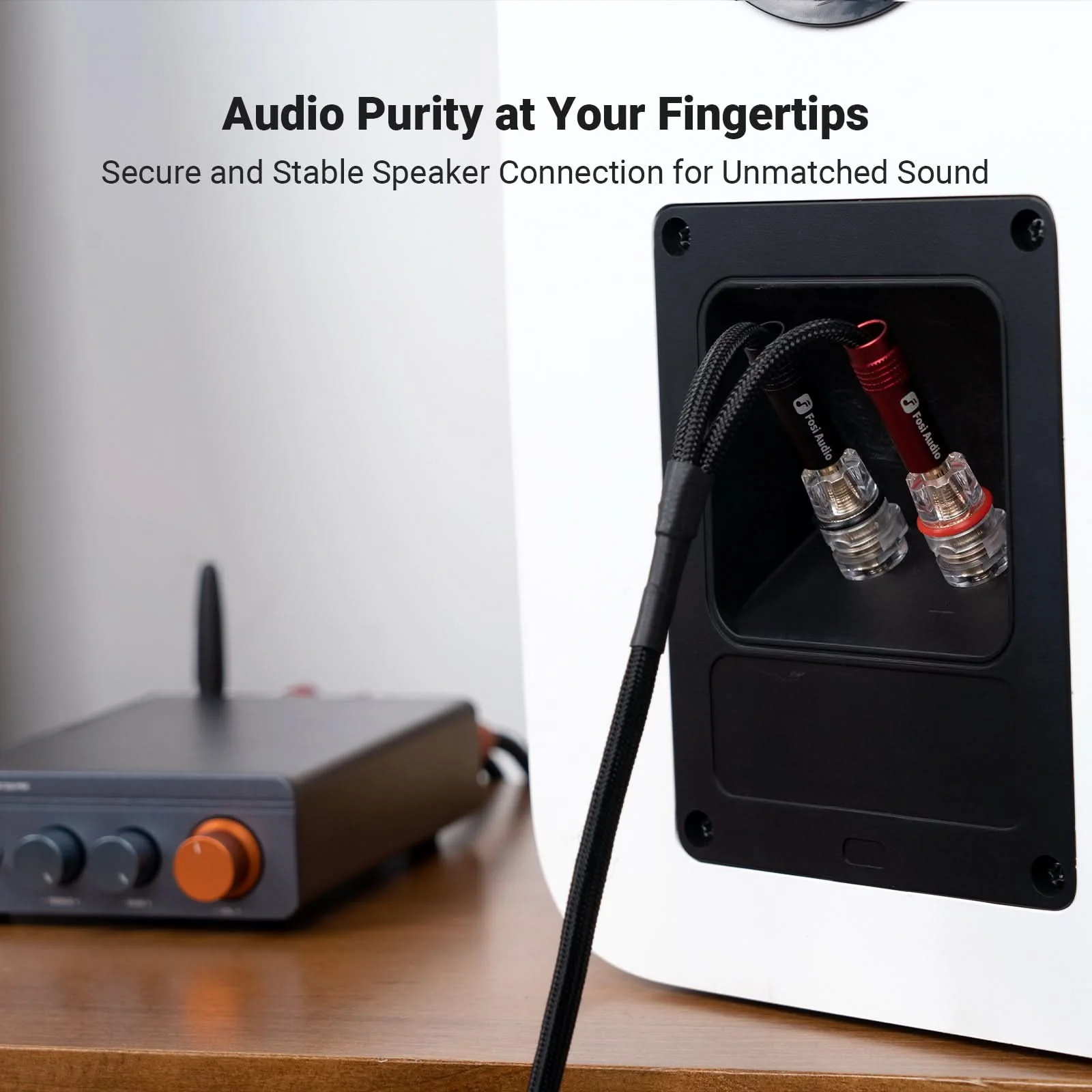 Fosi Audio Oxygen-Free Copper Speaker Cables(2 Pairs) - Image 11