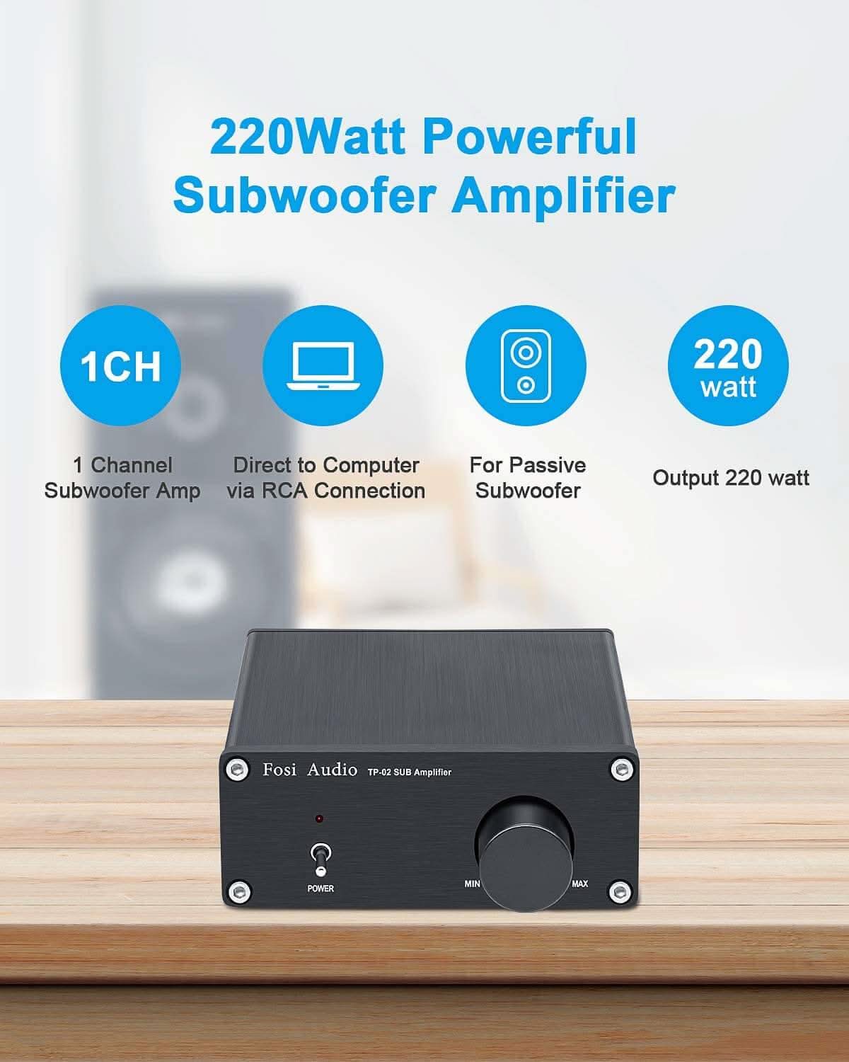 Fosi Audio TP-02 Subwoofer Amplifier - Image 12